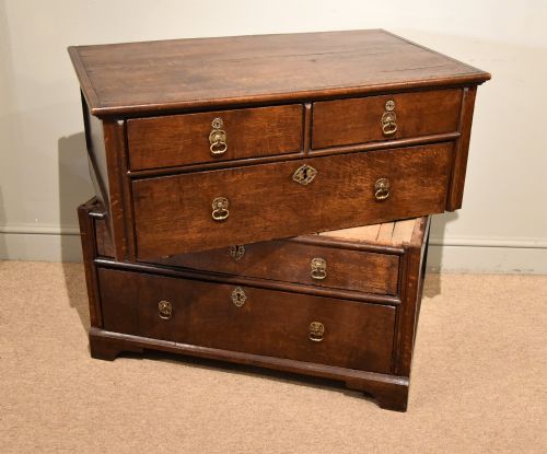17TH CENTURY OAK COTTAGE CHEST OF DRAWERS - ADDITIONAL PHOTO 5