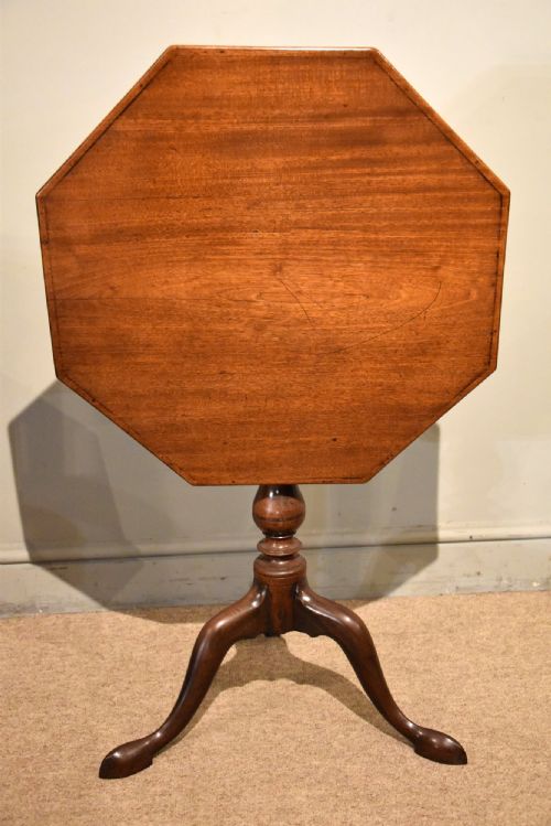 george iii mahogany octagonal tripod table - CATEGORY: ANTIQUE TABLES - DATED GEORGIAN