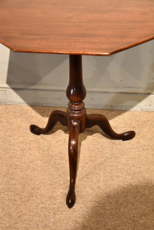 GEORGE III MAHOGANY OCTAGONAL TRIPOD TABLE - ADDITIONAL PHOTO 4