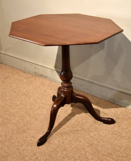 GEORGE III MAHOGANY OCTAGONAL TRIPOD TABLE - ADDITIONAL PHOTO 5