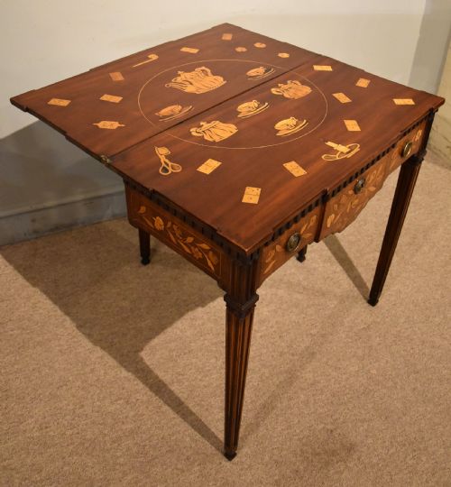 18TH CENTURY DUTCH MARQUETRY TEA TABLE - ADDITIONAL PHOTO 4