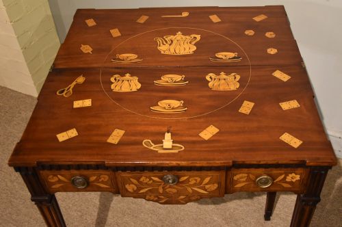18TH CENTURY DUTCH MARQUETRY TEA TABLE - ADDITIONAL PHOTO 5