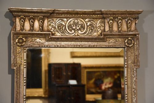 19TH CENTURY GEORGE II STYLE SILVERED MIRROR - ADDITIONAL PHOTO 2