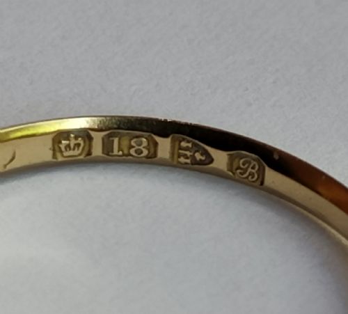 EDWARDIAN 18CT GOLD SAPPHIRE DIAMOND BOAT RING - ADDITIONAL PHOTO 3