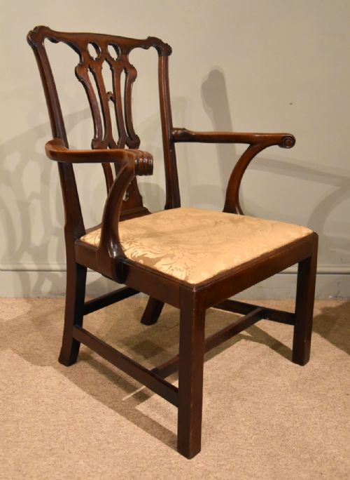 LARGE GEORGE III MAHOGANY ARMCHAIR - ADDITIONAL PHOTO 3