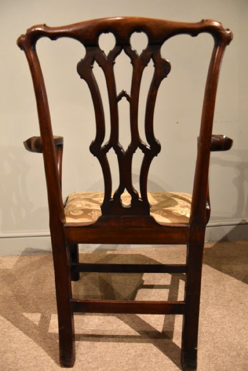 LARGE GEORGE III MAHOGANY ARMCHAIR - ADDITIONAL PHOTO 5