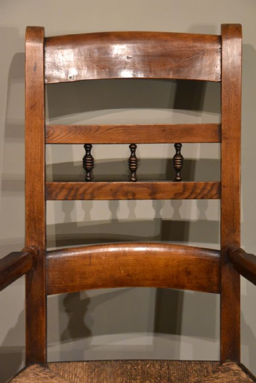 19TH CENTURY FRUITWOOD ASH COUNTRY ARMCHAIR - ADDITIONAL PHOTO 4