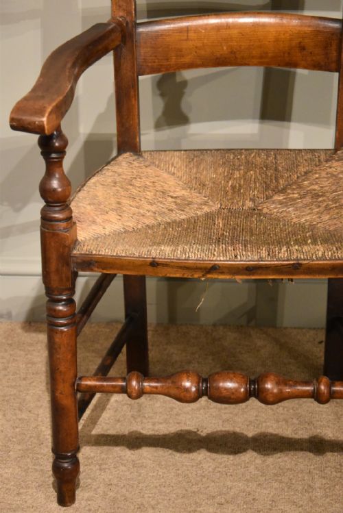 19TH CENTURY FRUITWOOD ASH COUNTRY ARMCHAIR - ADDITIONAL PHOTO 5