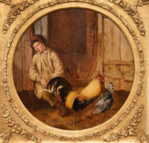 OIL PAINTING BY ALFRED HENRY GREEN THE MIDDAY BREAK - ADDITIONAL PHOTO 1