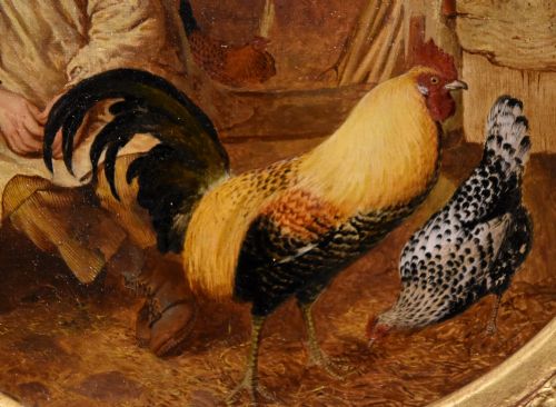 OIL PAINTING BY ALFRED HENRY GREEN THE MIDDAY BREAK - ADDITIONAL PHOTO 3