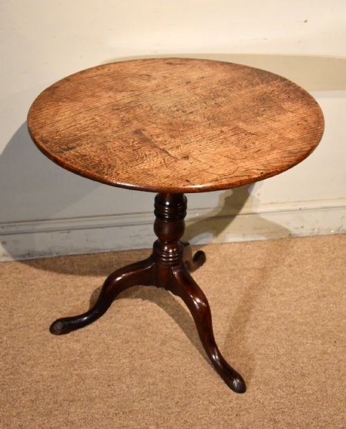 18TH CENTURY OAK FRUITWOOD TRIPOD TABLE - ADDITIONAL PHOTO 4