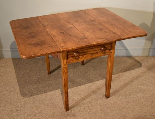 19TH CENTURY ELM DROP LEAF TABLE - ADDITIONAL PHOTO 1