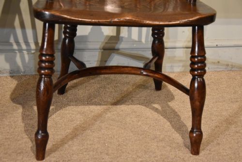 EARLY 19TH CENTURY YEW WOOD WINDSOR ARMCHAIR - ADDITIONAL PHOTO 8