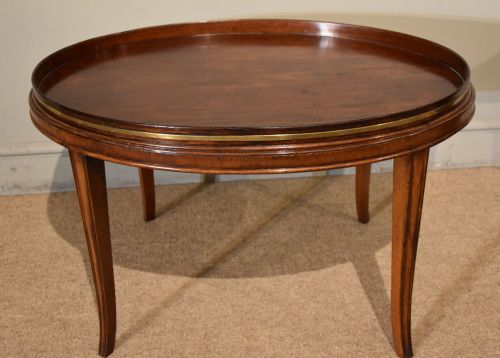 18TH CENTURY MAHOGANY OVAL TRAY ON STAND - ADDITIONAL PHOTO 2