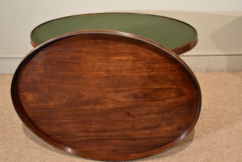 18TH CENTURY MAHOGANY OVAL TRAY ON STAND - ADDITIONAL PHOTO 6