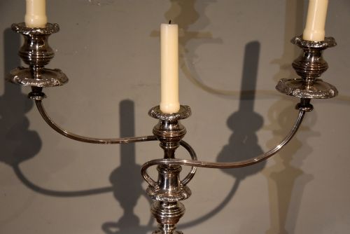 GEORGE III SOLID SILVER CANDLESTICKS - ADDITIONAL PHOTO 3