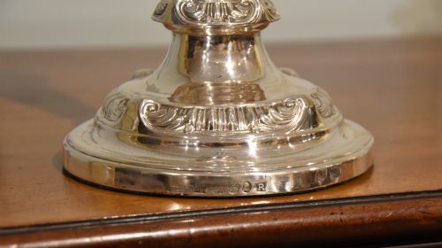 GEORGE III SOLID SILVER CANDLESTICKS - ADDITIONAL PHOTO 5