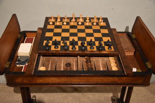 REGENCY ROSEWOOD GAMES TABLE OCCASIONAL TABLE - ADDITIONAL PHOTO 2