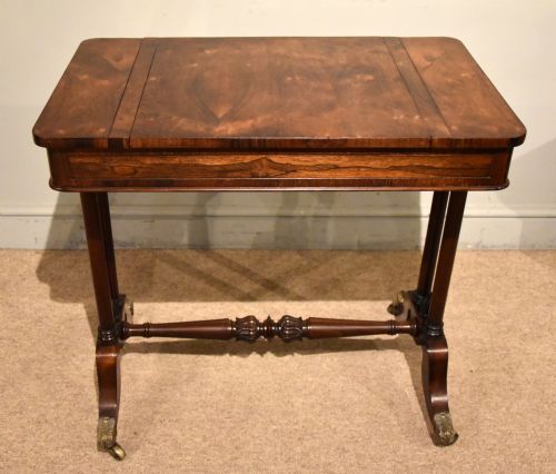 REGENCY ROSEWOOD GAMES TABLE OCCASIONAL TABLE - ADDITIONAL PHOTO 7