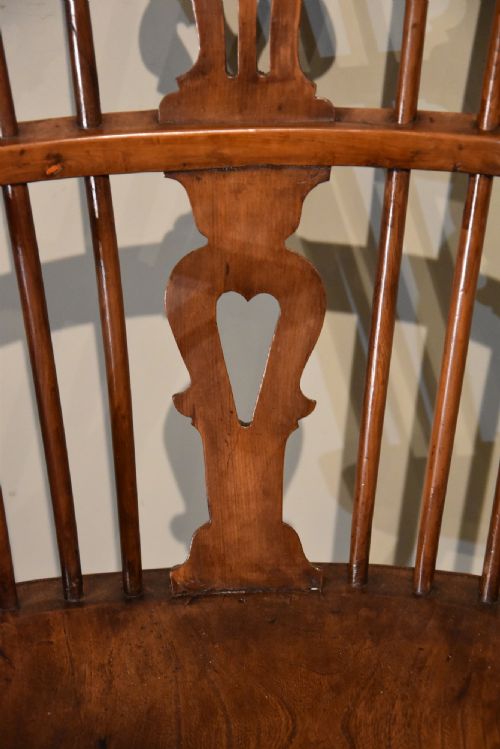 19TH CENTURY YEW WOOD HIGH BACK WINDSOR CHAIR - ADDITIONAL PHOTO 7