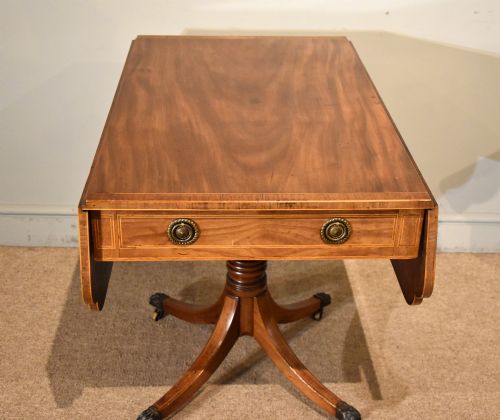 GEORGE III MAHOGANY PEDESTAL PEMBROKE TABLE - ADDITIONAL PHOTO 7