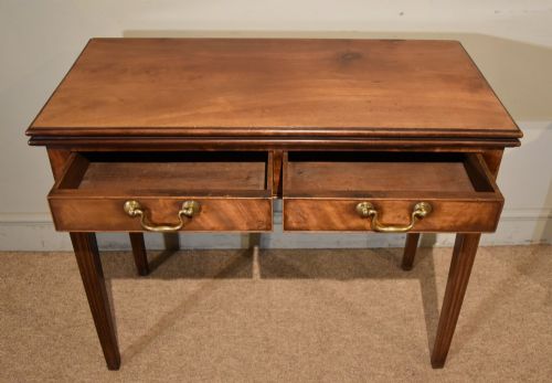 GEORGE III FLAME MAHOGANY TEA TABLE - ADDITIONAL PHOTO 2