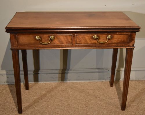 GEORGE III FLAME MAHOGANY TEA TABLE - ADDITIONAL PHOTO 3