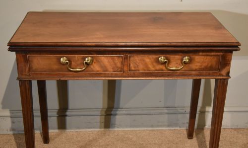 GEORGE III FLAME MAHOGANY TEA TABLE - ADDITIONAL PHOTO 4