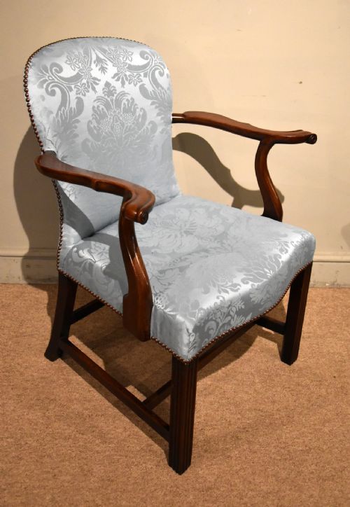 GEORGE III MAHOGANY DESK CHAIR - ADDITIONAL PHOTO 5
