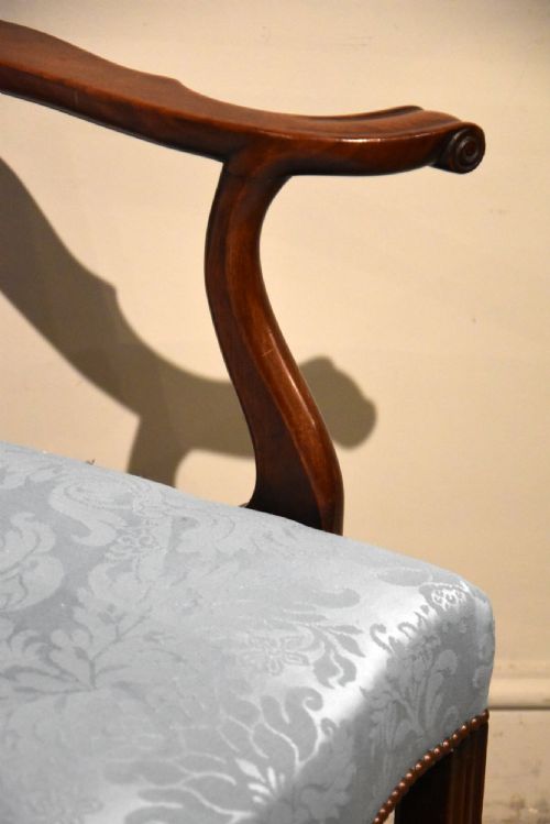 GEORGE III MAHOGANY DESK CHAIR - ADDITIONAL PHOTO 8