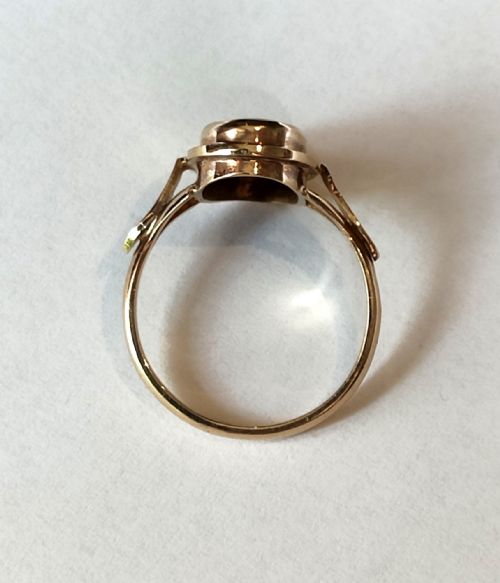 VINTAGE 9CT BLACK OPAL DOUBLET RING SIZE L USA 534 - ADDITIONAL PHOTO 8