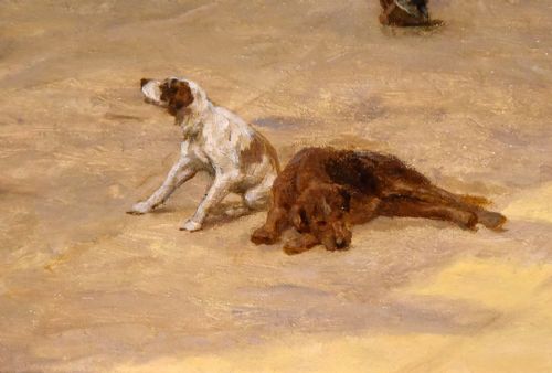 OIL PAINTING BY WILLIAM BARNES WOLLEN OUTSIDE THE TAVERN - ADDITIONAL PHOTO 4