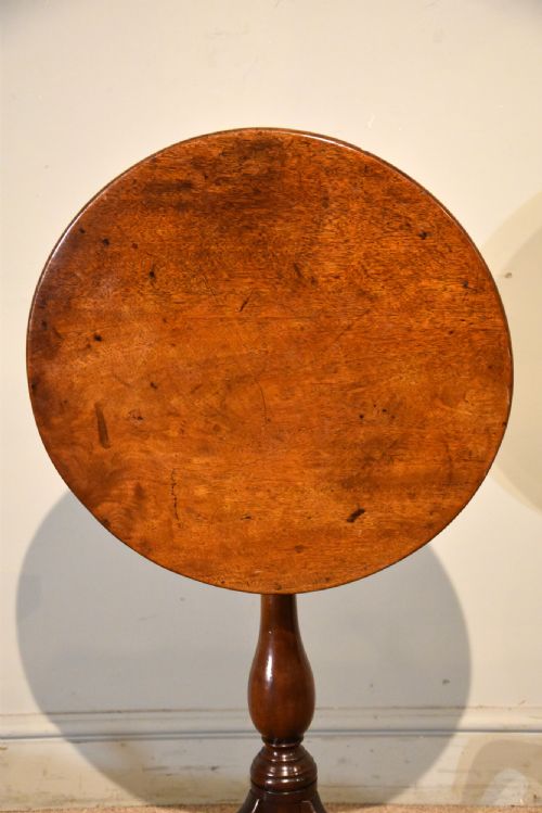 GEORGE III TILT TOP MAHOGANY WINE LAMP TABLE - ADDITIONAL PHOTO 2