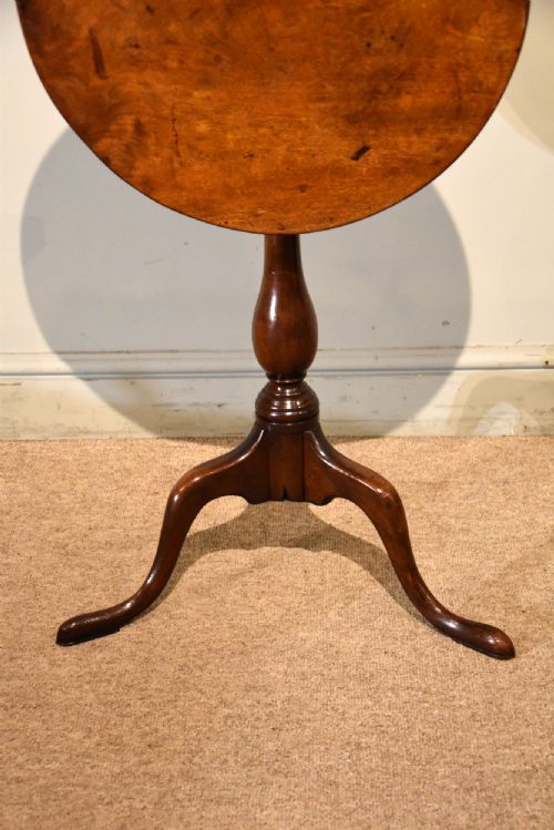 GEORGE III TILT TOP MAHOGANY WINE LAMP TABLE - ADDITIONAL PHOTO 3