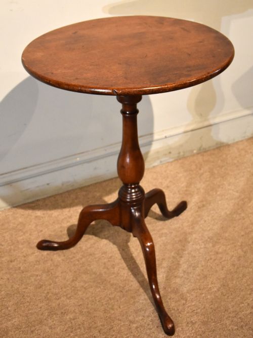 GEORGE III TILT TOP MAHOGANY WINE LAMP TABLE - ADDITIONAL PHOTO 5