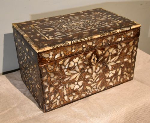 19th century mother of pearl casket box - CATEGORY: ANTIQUE BOXES - DATED 19TH CENTURY