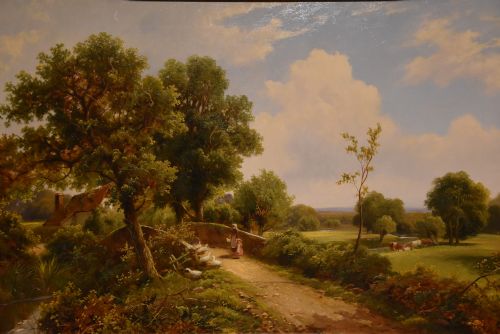 OIL PAINTING BY ROBIN FENSON A TRANQUIL DAY BY THE RIVER - ADDITIONAL PHOTO 1