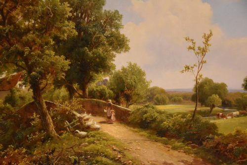 OIL PAINTING BY ROBIN FENSON A TRANQUIL DAY BY THE RIVER - ADDITIONAL PHOTO 2