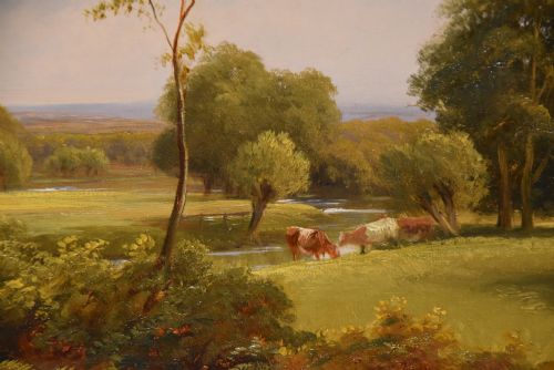 OIL PAINTING BY ROBIN FENSON A TRANQUIL DAY BY THE RIVER - ADDITIONAL PHOTO 5