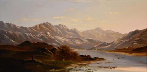 OIL PAINTING BY CHARLES LESLIE GLAN Y LLYN NORTH WALES - ADDITIONAL PHOTO 1