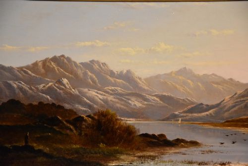OIL PAINTING BY CHARLES LESLIE GLAN Y LLYN NORTH WALES - ADDITIONAL PHOTO 2