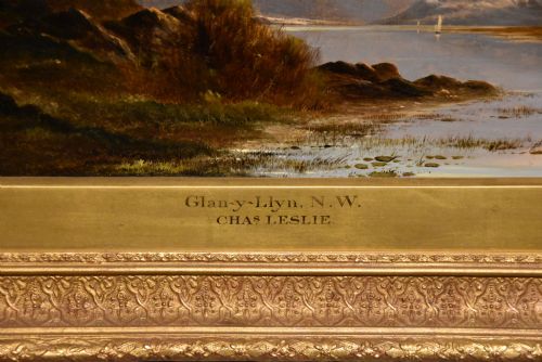 OIL PAINTING BY CHARLES LESLIE GLAN Y LLYN NORTH WALES - ADDITIONAL PHOTO 5