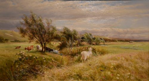 OIL PAINTING BY CHARLES JAMES LEWIS SPRINGTIME IN THE MEADOWS - ADDITIONAL PHOTO 1