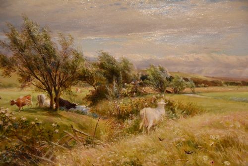 OIL PAINTING BY CHARLES JAMES LEWIS SPRINGTIME IN THE MEADOWS - ADDITIONAL PHOTO 2