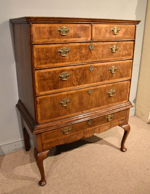 GEORGE II WALNUT CHEST ON STAND - ADDITIONAL PHOTO 1