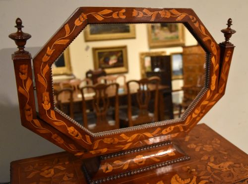 19TH CENTURY DUTCH MARQUETRY DRESSING MIRROR - ADDITIONAL PHOTO 4