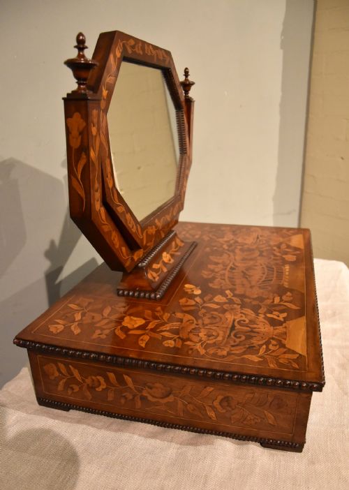 19TH CENTURY DUTCH MARQUETRY DRESSING MIRROR - ADDITIONAL PHOTO 7