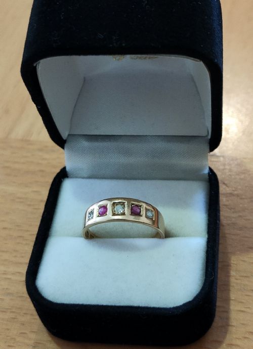 VICTORIAN 18CT GOLD RUBY DIAMOND GYPSY RING - ADDITIONAL PHOTO 8