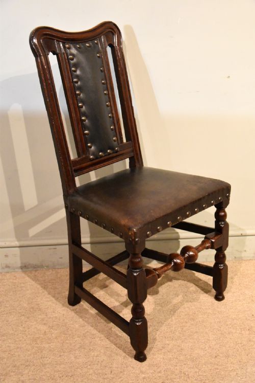 CHARLES II PERIOD OAK SIDECHAIRS - ADDITIONAL PHOTO 2