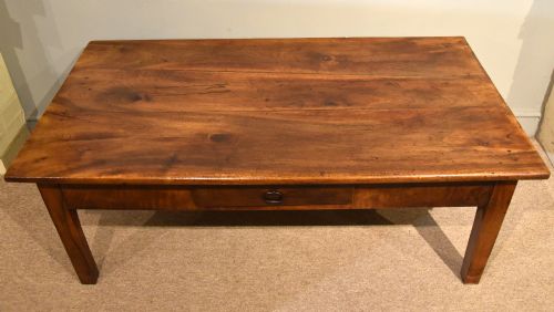 19TH CENTURY FRENCH WALNUT COFFEE TABLE - ADDITIONAL PHOTO 4
